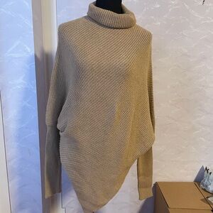 Cozy Tan Turtleneck Sweater